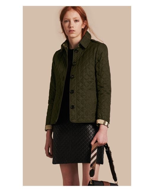 Burberry coat store womens green